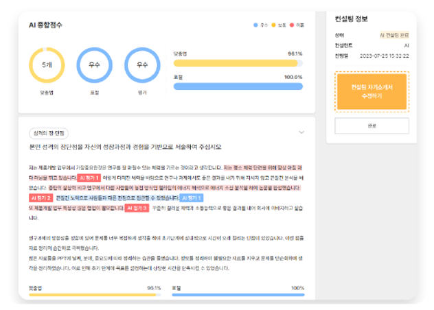 AI 이력서 분석